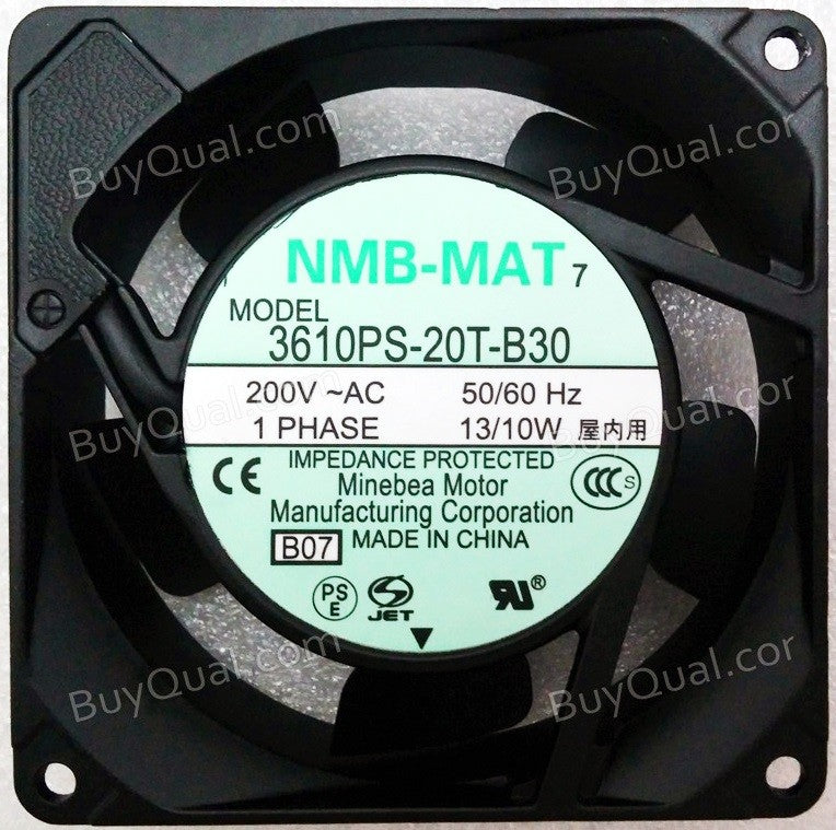 NMB 3610PS-20T-B30 3610PS-20T-B30-B00 3610PS-20T-B30-B07 200V 13/10W Cooling Fan NMB 3610PS-20T-B30 3610PS-20T-B30-B00 3610PS-20T-B30-B07 200V 13/10W Cooling Fan